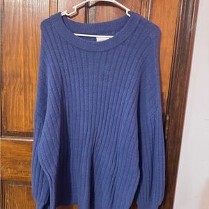 Aerie Ribbed Navy Women's Sweater